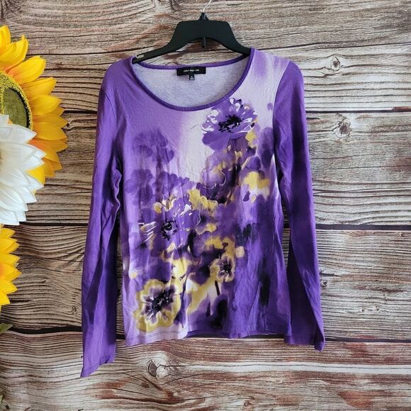 Jones New York long sleeve Women's medium top Pre-owned - Picture 1 of 5